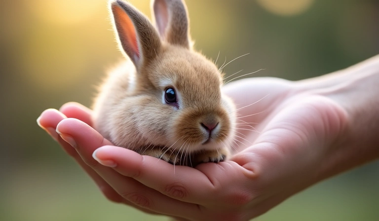 Logo cruelty-free e mani che accarezzano un animale